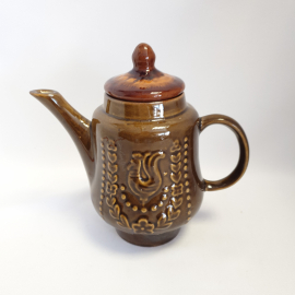 Чайник, обливная керамика, Петушок, СССР